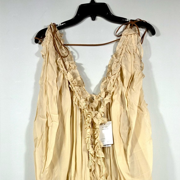 Zimmermann Illuminate Draped Ruffle Top Blouse Tea US 6 AU 1 NWT 2904T8251 - Picture 12 of 16